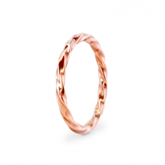 Gold Twisted Ring - 2mm Thickness