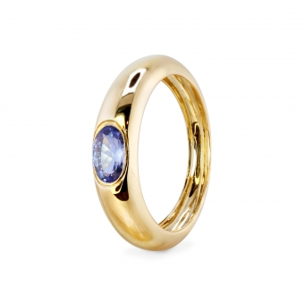 Oval Diamonds Gypsy Setting Bombay Gold Ring