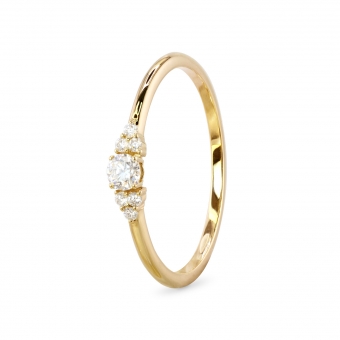 Tapered Radiance Engagement Ring