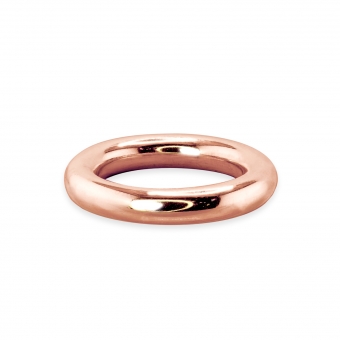 4mm Hollow Plain Gold Ring