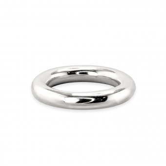 4mm Hollow Plain Gold Ring