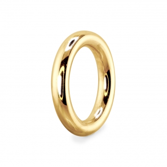 4mm Hollow Plain Gold Ring