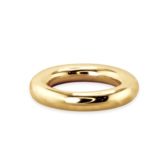 5mm Hollow Plain Gold Ring