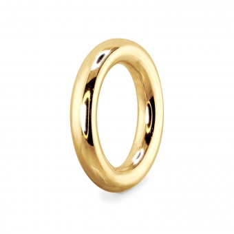 5mm Hollow Plain Gold Ring