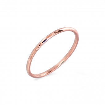 2mm Hammered Plain Ring