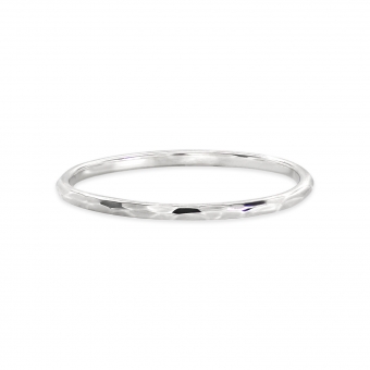 2mm Hammered Plain Ring