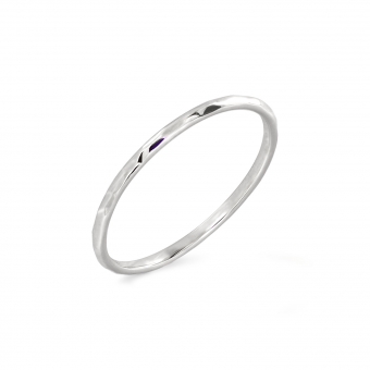 2mm Hammered Plain Ring