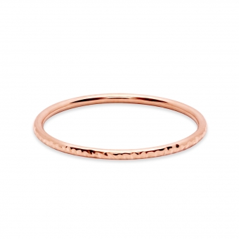 1.1mm Wire Hammer Finish Ring