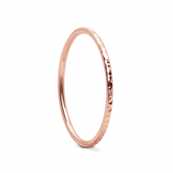 1.1mm Wire Hammer Finish Ring