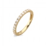 Eternity 2mm Diamonds Pavé Gold Ring