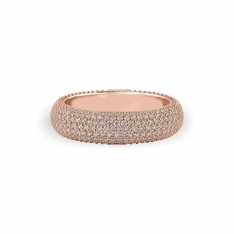 Multi row bombay pavé diamond eternity band
