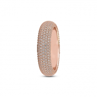Multi row bombay pavé diamond eternity band