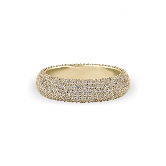 Multi row bombay pavé diamond eternity band