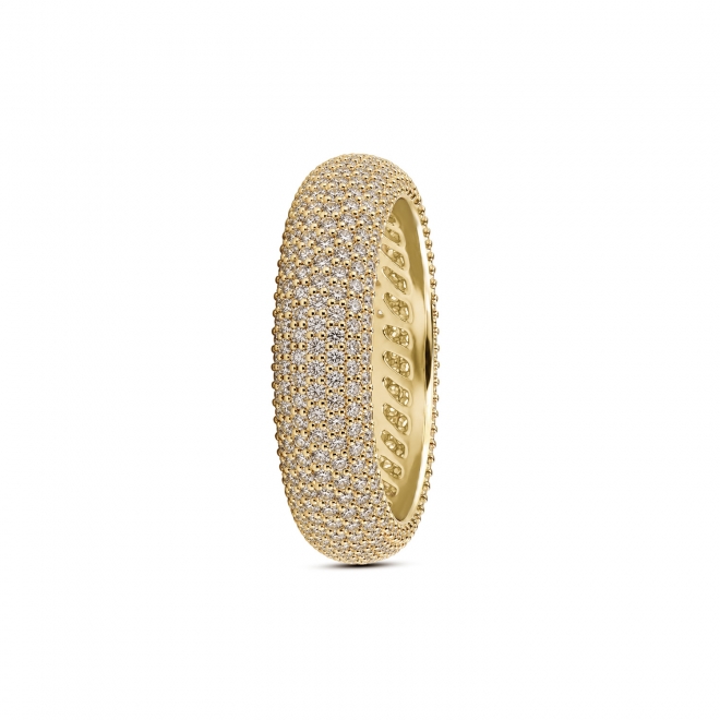 Multi row bombay pavé diamond eternity band