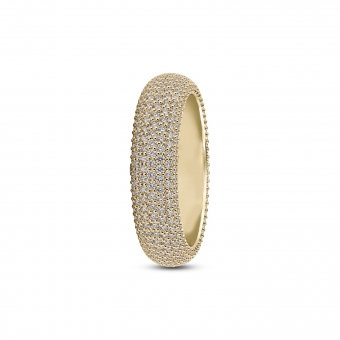 Multi row bombay pavé diamond eternity band