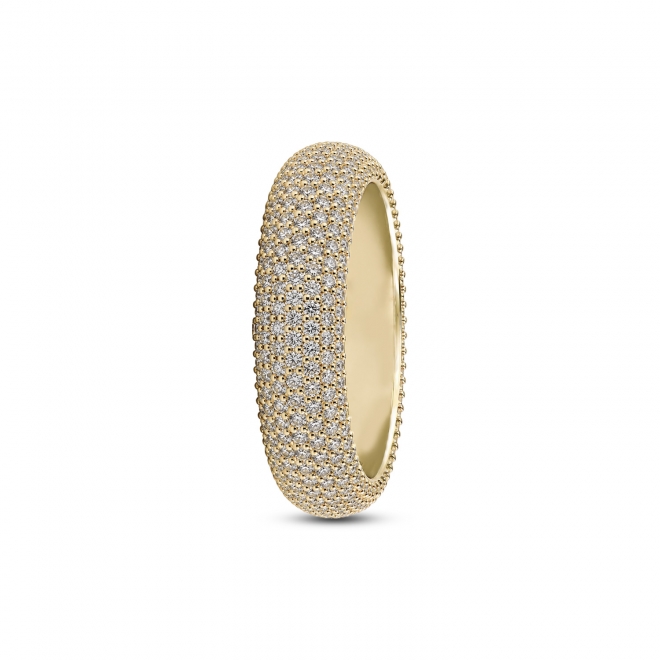 Multi row bombay pavé diamond eternity band