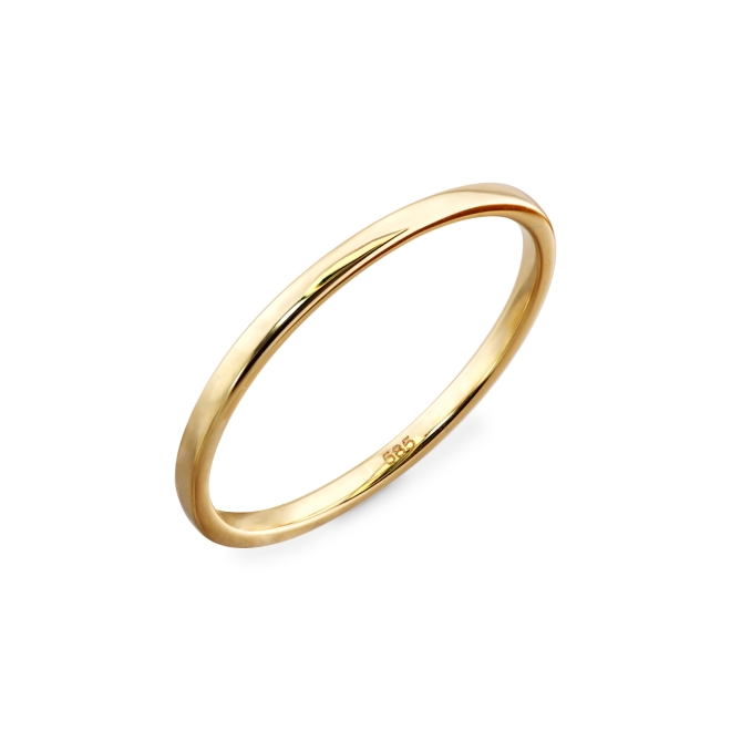 1.3mm Classic Plain Gold Ring