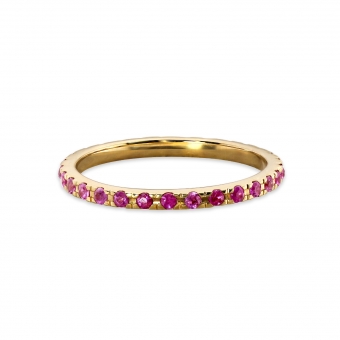 Eternity 1.5mm Diamonds Pavé Gold Ring