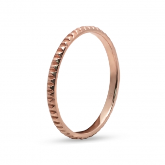 Small Rectangular Surface Gold Ring