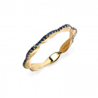 Eternity Diamonds Wave Band Ring