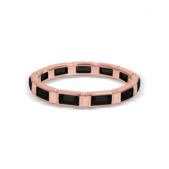 Baguette cut bezel set eternity ring
