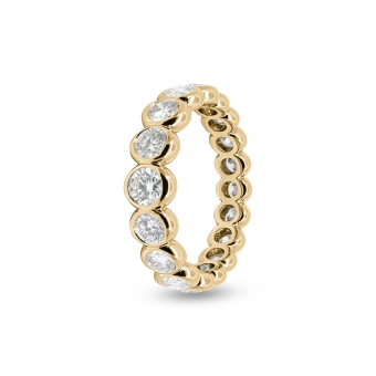 Golden Oval Eternity Ring