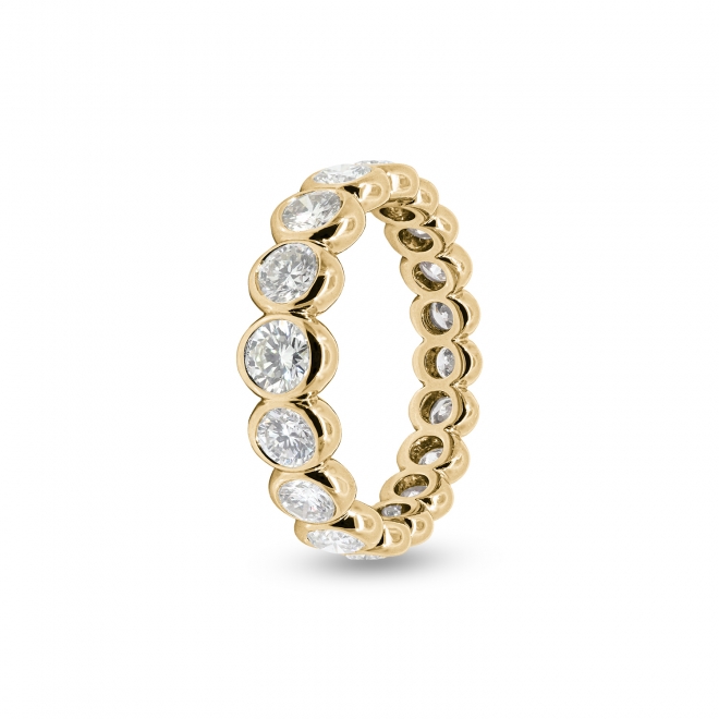Golden Oval Eternity Ring