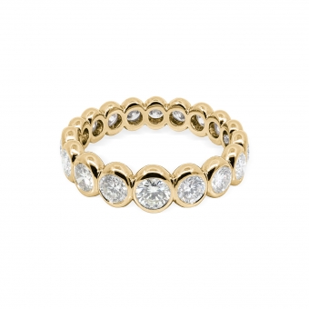 Golden Oval Eternity Ring