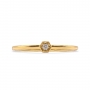 Solitaire Diamond Solid Gold Hexagon Ring