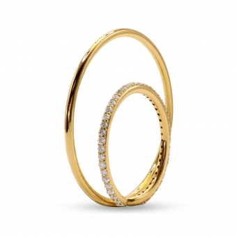 Dual Ring with Diamonds