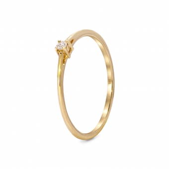 Solitaire Ring with 2mm Gemstone Prong Setting