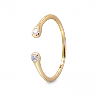 Gemstones Drop Open Ring