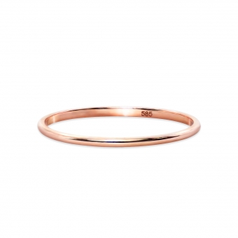 Half Shank Shiny Plain Ring