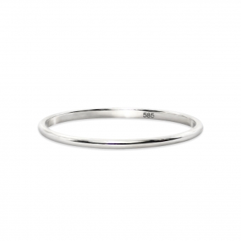 Half Shank Shiny Plain Ring
