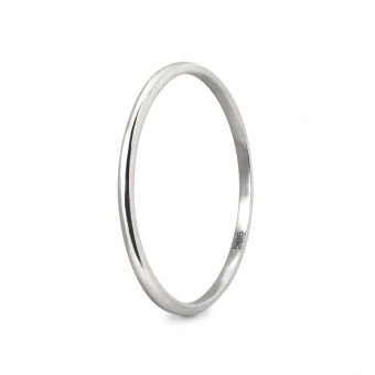 Half Shank Shiny Plain Ring
