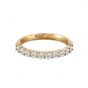 2.5mm Diamonds Basic Gold Ring