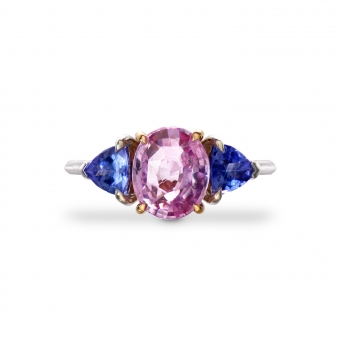 Natural Padparadscha Sapphire Oval Gemstone Ring