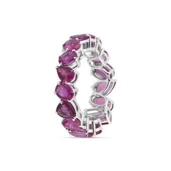 Mix shapes Ruby eternity ring