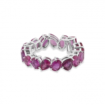 Mix shapes Ruby eternity ring