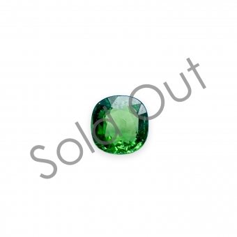 Loose Tsavorite Eye Clean 0.58ct Cushion Cut Gemstone