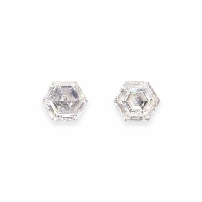 0.67ct Fancy Cut Diamonds Hexagon Shape Pair Stones