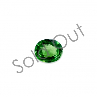 Loose Tsavorite Eye Clean 0.63ct Oval Shape Gemstone