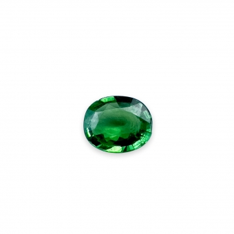 Loose Tsavorite Eye Clean 0.52ct Oval Shape Gemstone