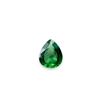 Loose Tsavorite Eye Clean 0.61ct Pear Shape Gemstone