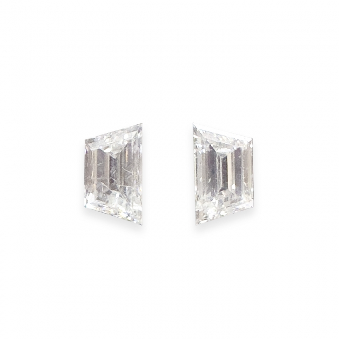 Pair 0.37ct Trapezoid Shape Loose Diamond Stones