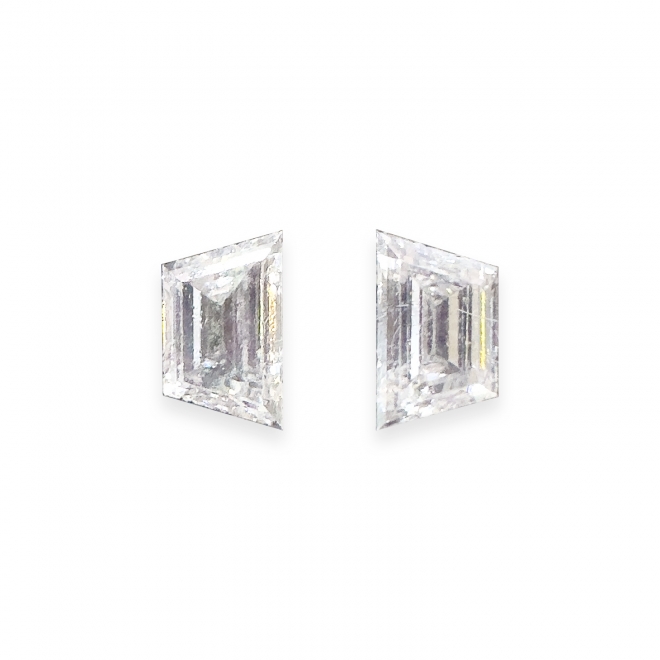 0.41ct Pair Trapezoid Fancy Cut Diamond Stones