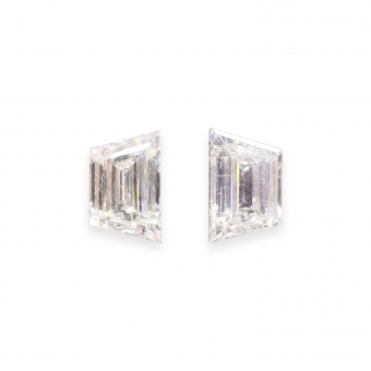 0.47ct Pair Loose Diamond Stones Trapezoid Shape