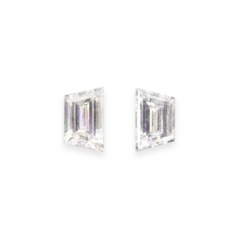 0.30ct Pair Fancy Diamond Cut Trapezoid Shape Stones