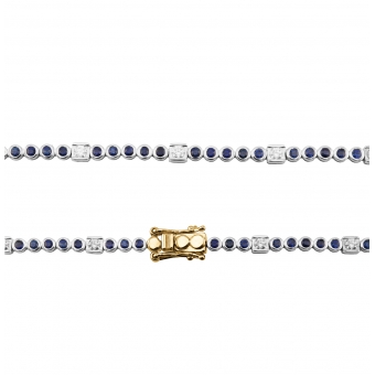 Eternity Diamonds Tennis Bracelet in Shape of Square and Round