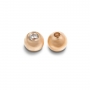 Internal Threading Solid Gold Ball with 1.5 CZ stone Internal Threading Solid Gold Ball with 1.5 CZ stone